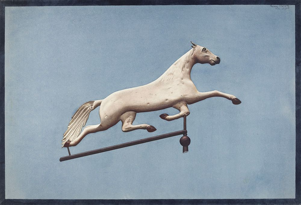 Horse Weather Vane (1935&ndash;1942) by Henry Murphy. Original from The National Gallery of Art. Digitally enhanced by…