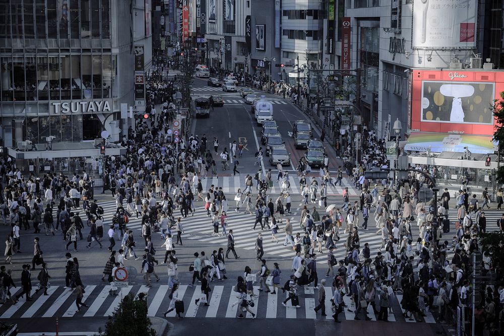 Free Shibuya crossing image, public domain Japan CC0 photo.
