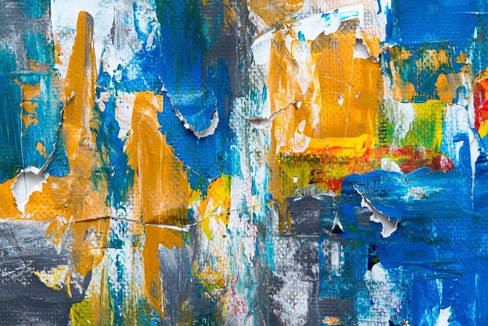Free bold abstract painting background, public domain CC0 photo.