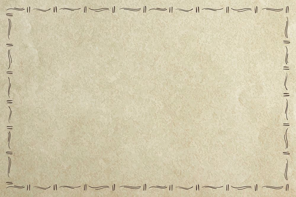 Tribal style border vector on vintage paper texture background