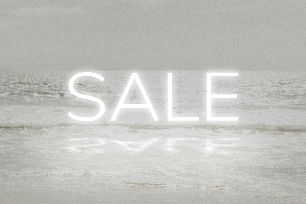 White neon text SALE typography