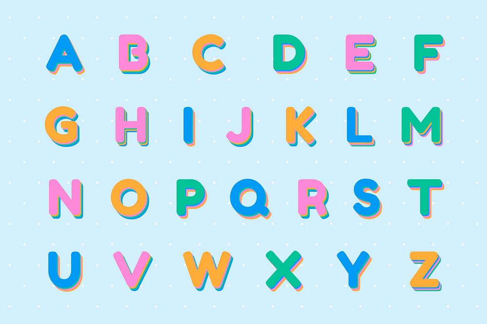 Vector capital letter set font