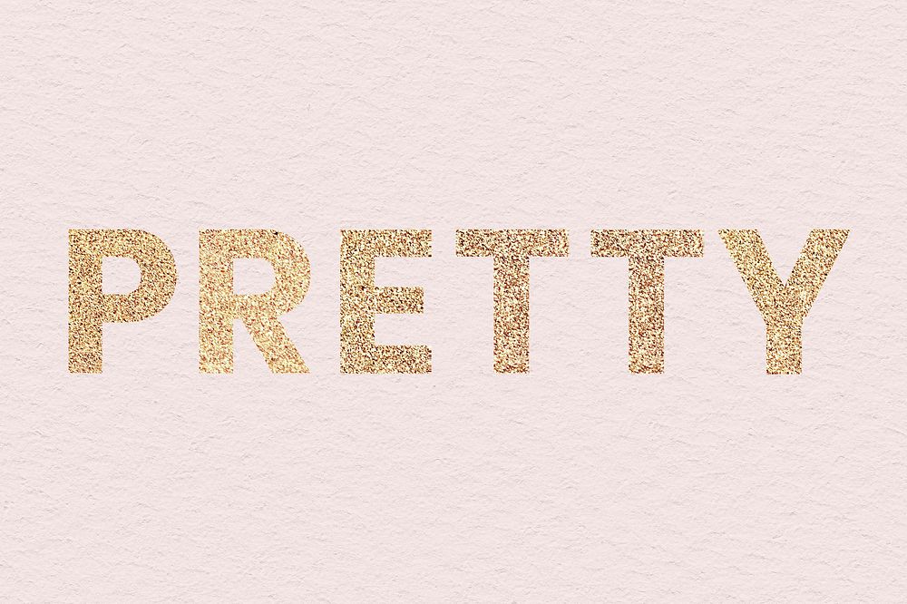 Glittery pretty typography wallpaper background