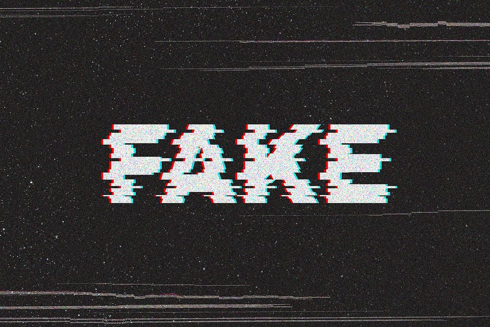 Fake glitch effect typography on a black background 