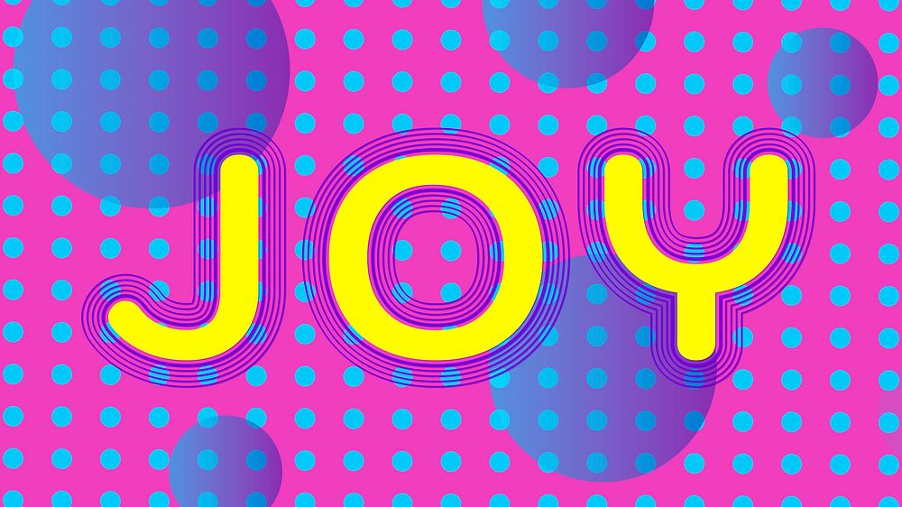 Funky joy offset stroke letters