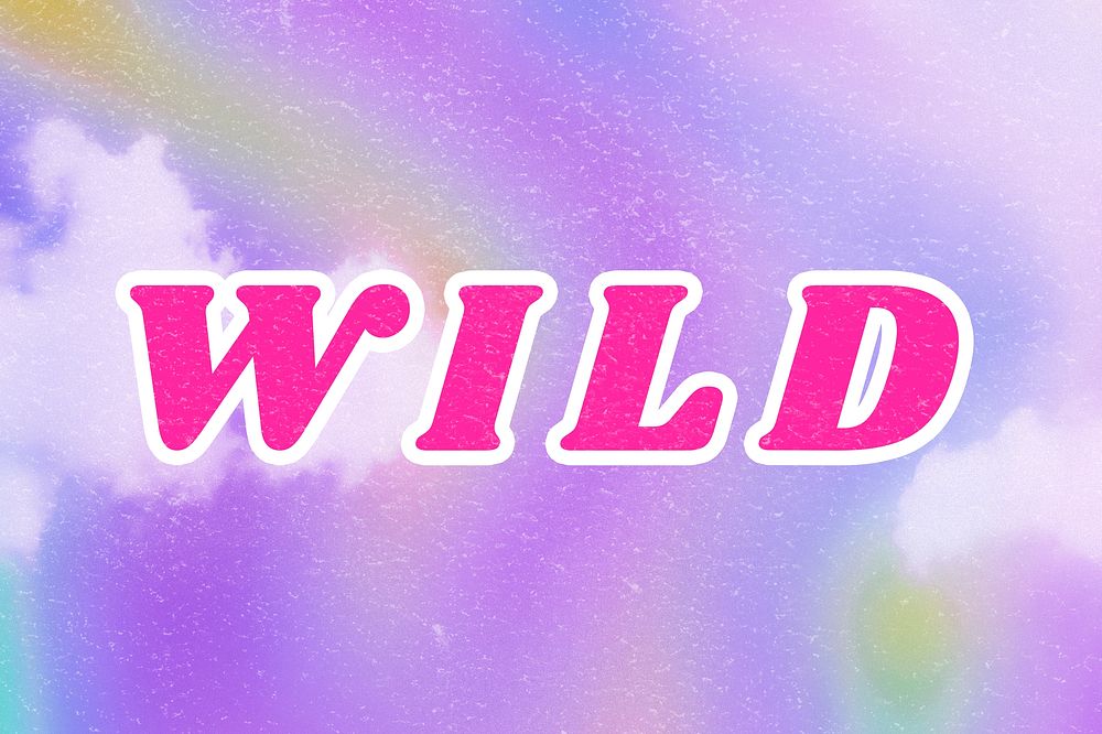 Purple Wild aesthetic pastel typography background
