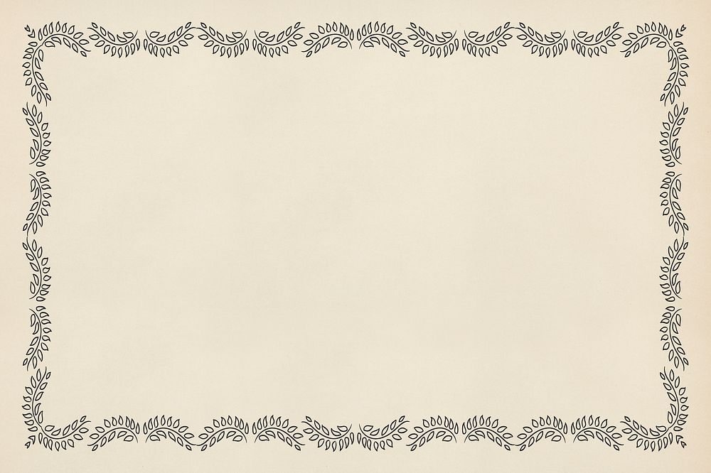 Vintage ornamental decorative frame on beige background