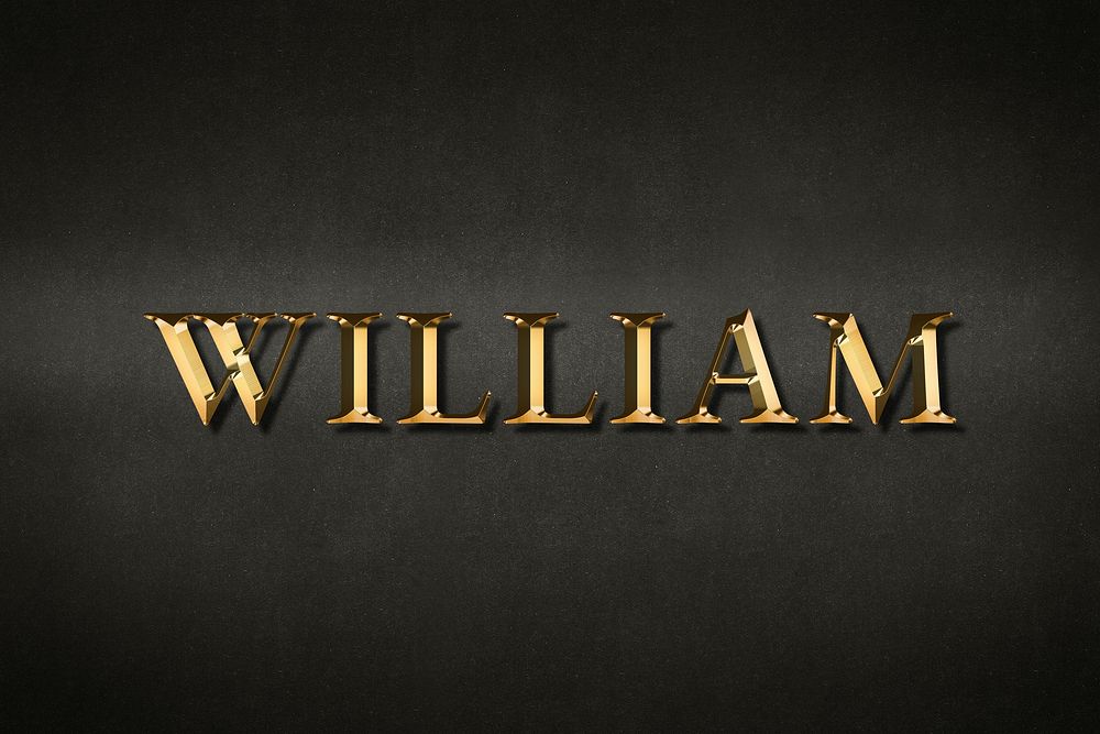 William golden name typography design element