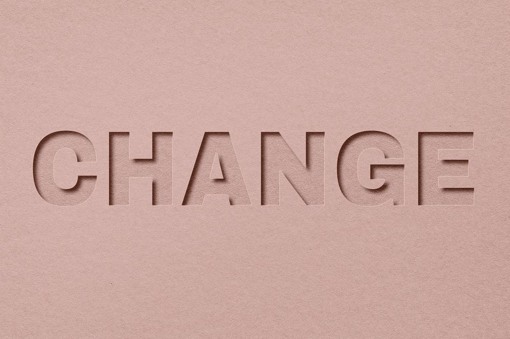 Change text cut-out font typography