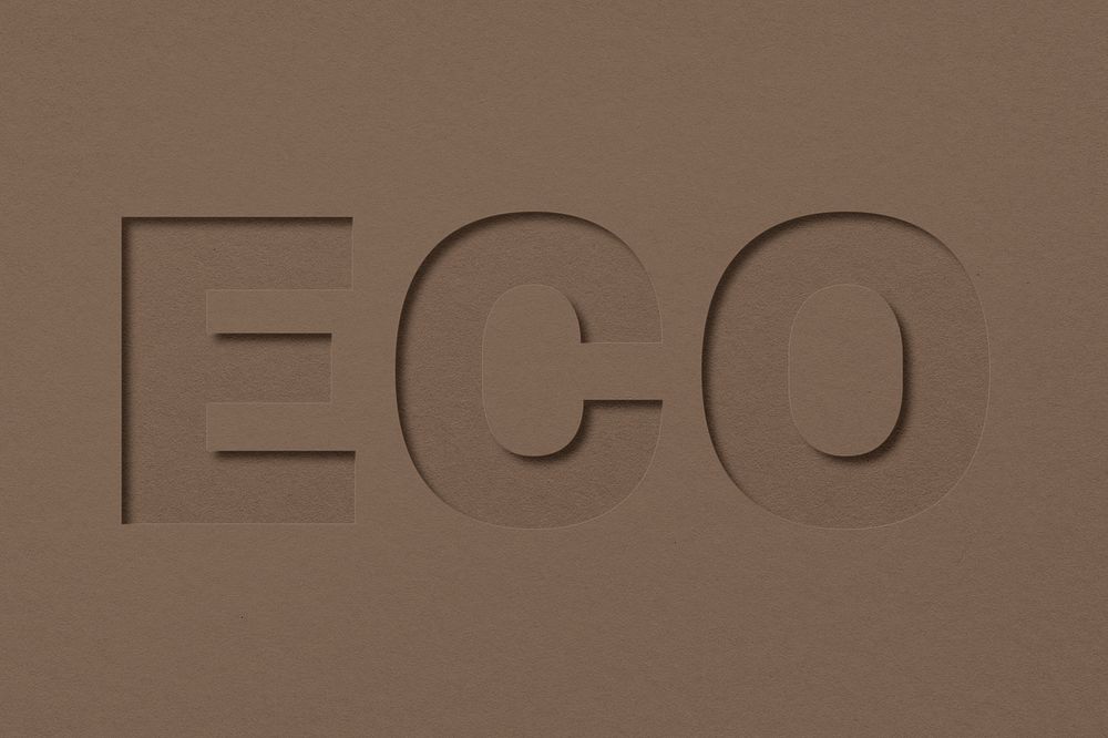 Eco text typeface paper texture