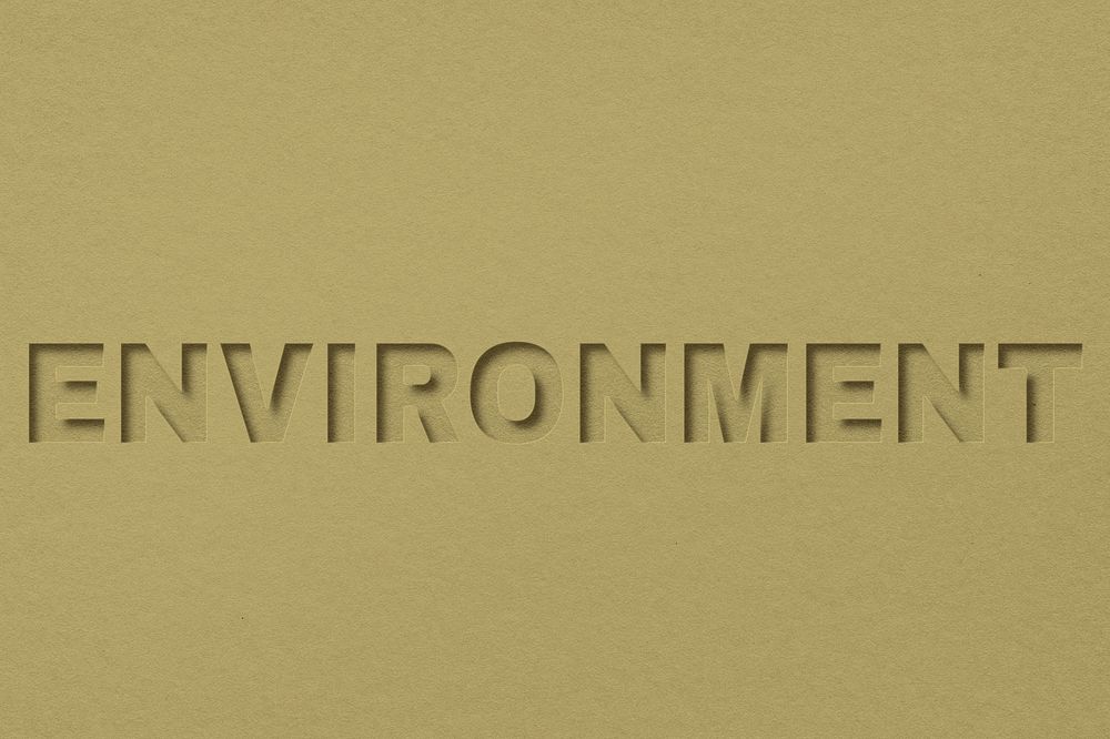 Environment text cut-out font typography