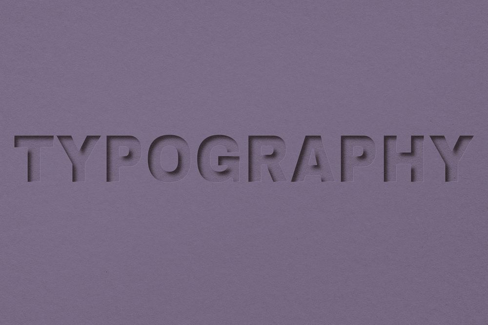 Typography text cut-out font typography