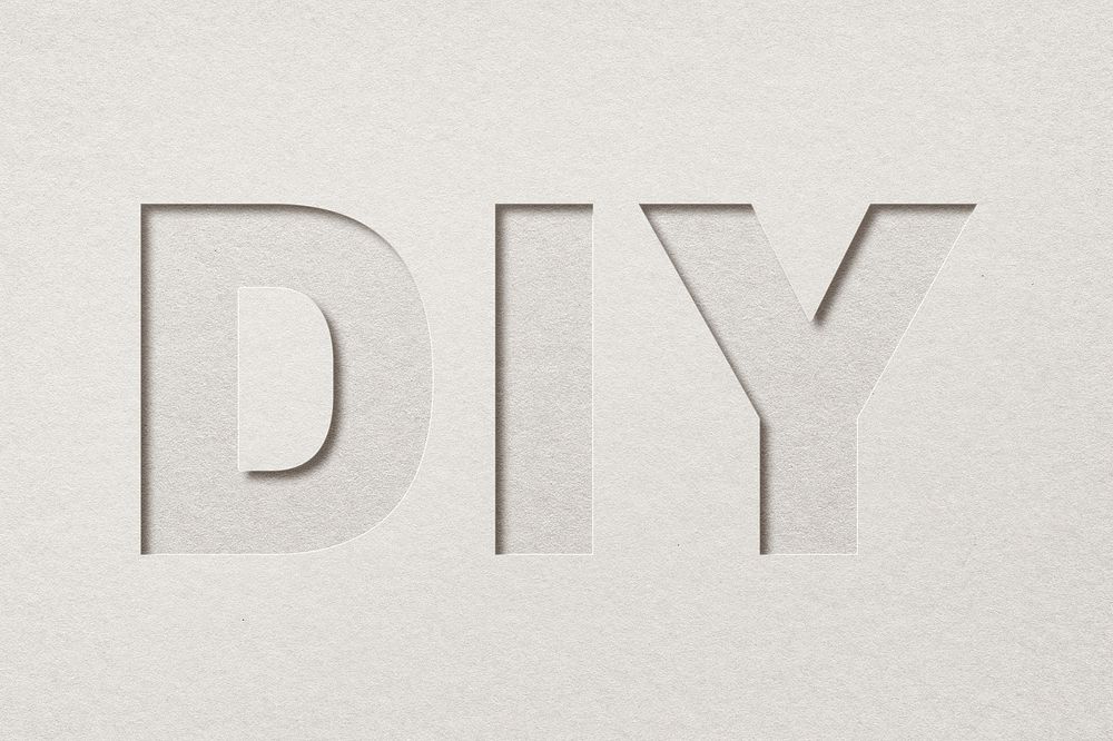 DIY text paper cut font typography