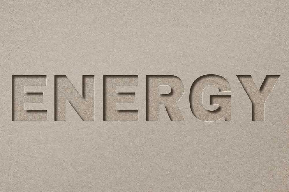 Paper cut 3d lettering energy font typography