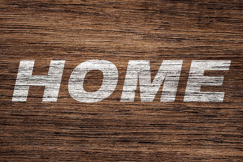 Home printed word coarse wood texture