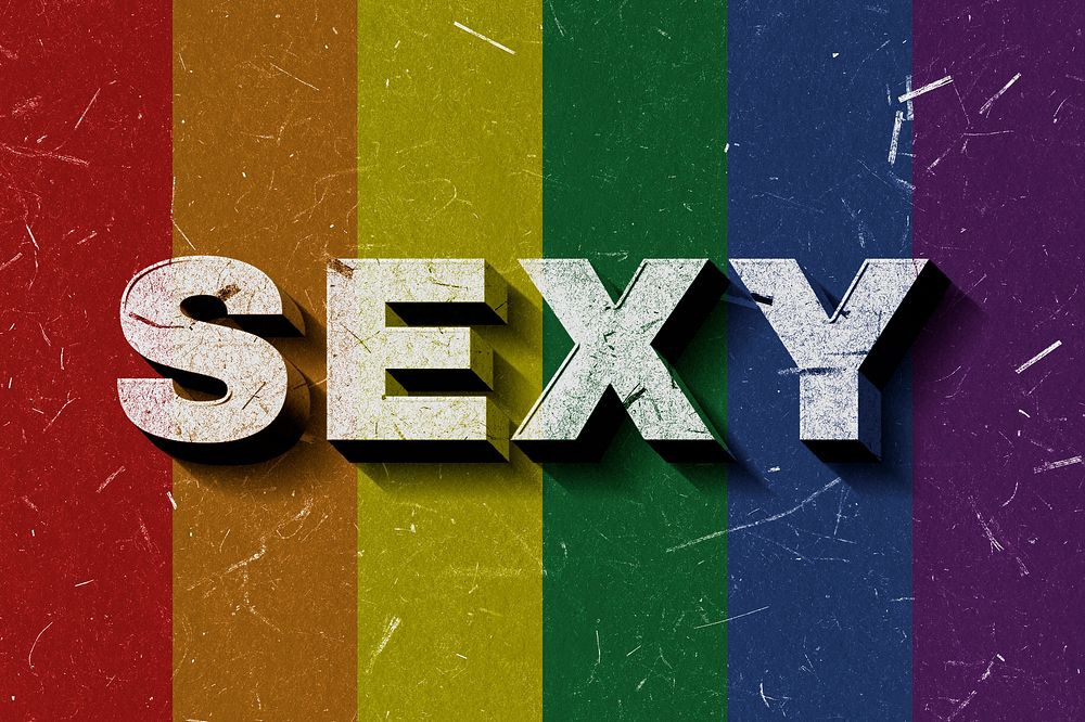 Sexy quote rainbow word paper font typography wallpaper