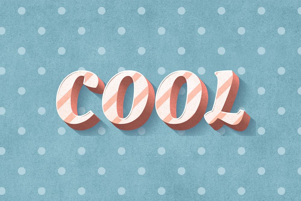 Cool word cute vintage typeface