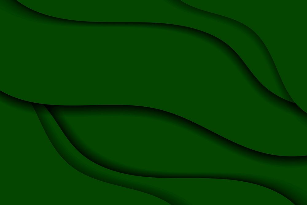 Abstract dark green wavy patterned background