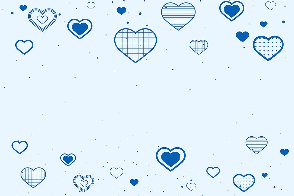 Vector lovely border decorated with hearts