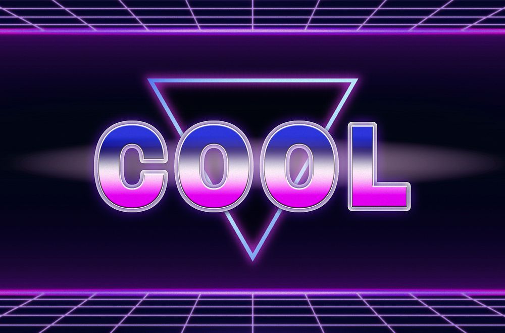 Cool retro style word on futuristic background