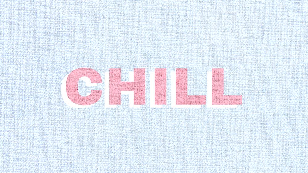 Chill shadow font word typography