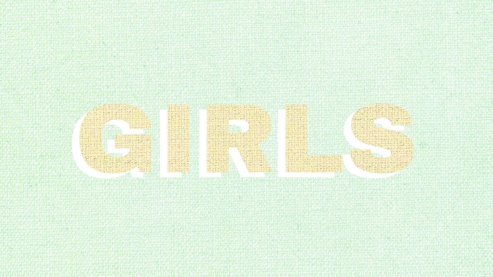 Girls pastel textured font typography