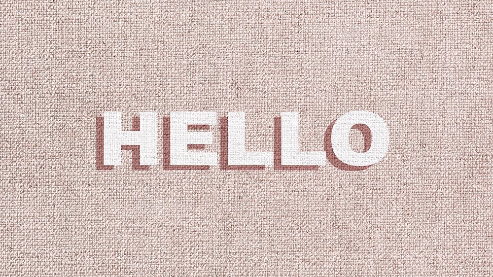 Hello greeting word typography font 