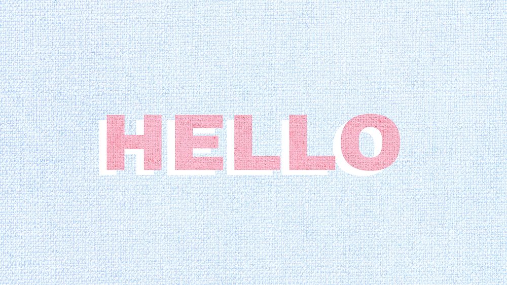 Hello greeting text typography word 