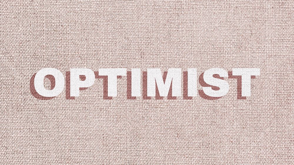 Optimist shadow word art typography