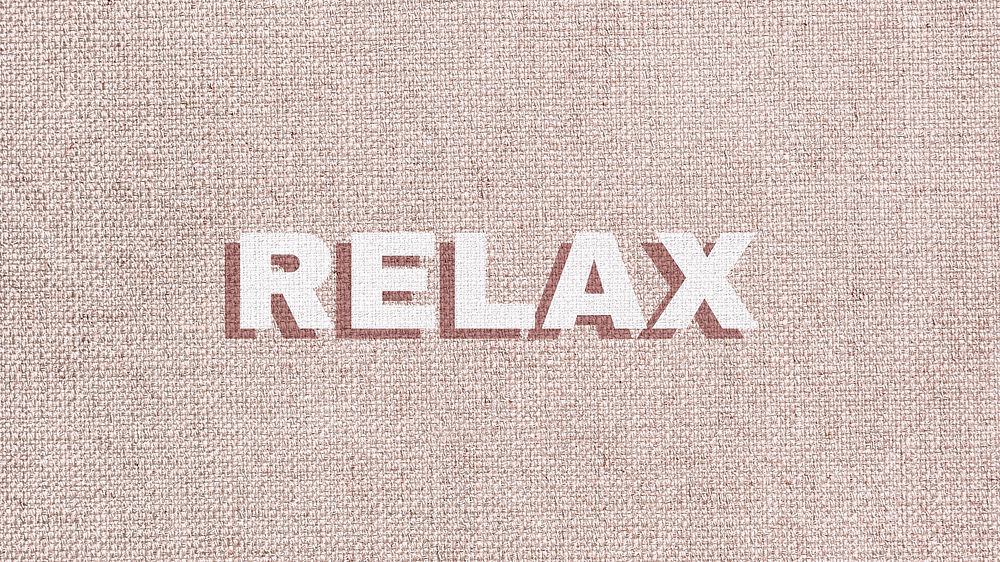 Relax shadow word art typography