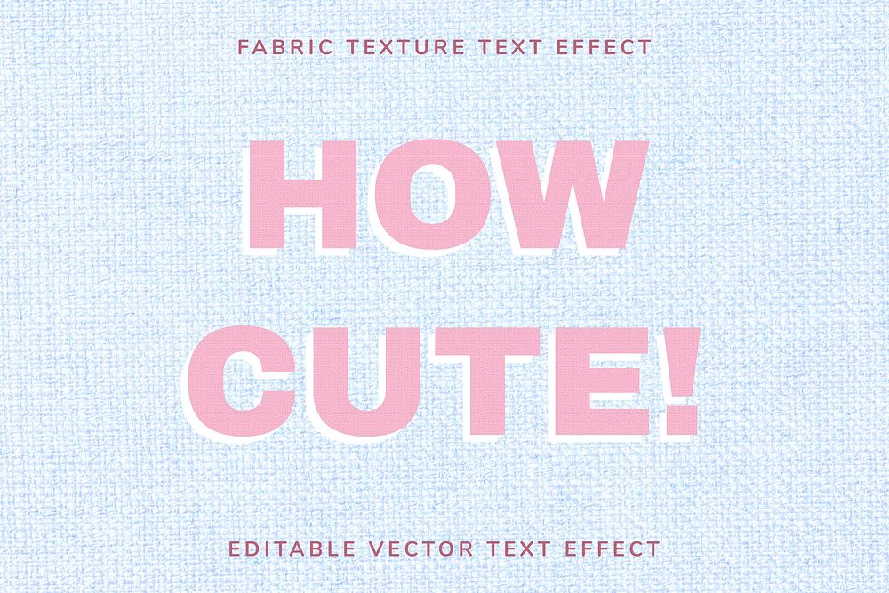 Vector editable word text effect template on blue