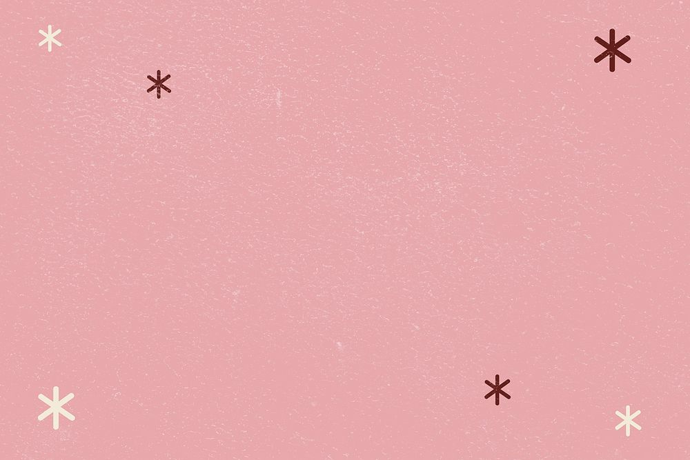 Snowflake pattern on pink background