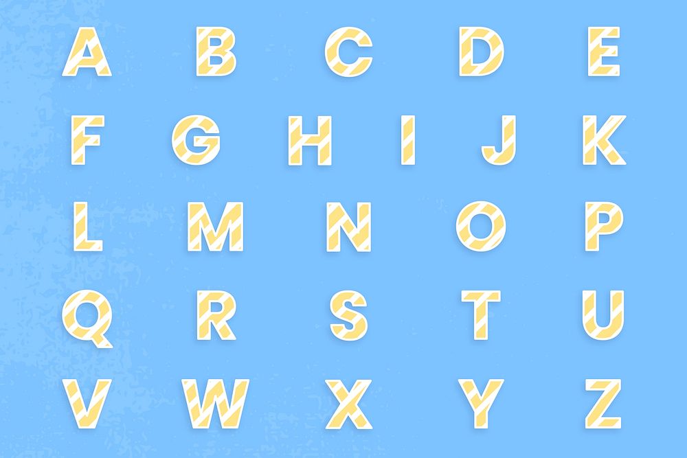 A-z alphabet set typography vector 