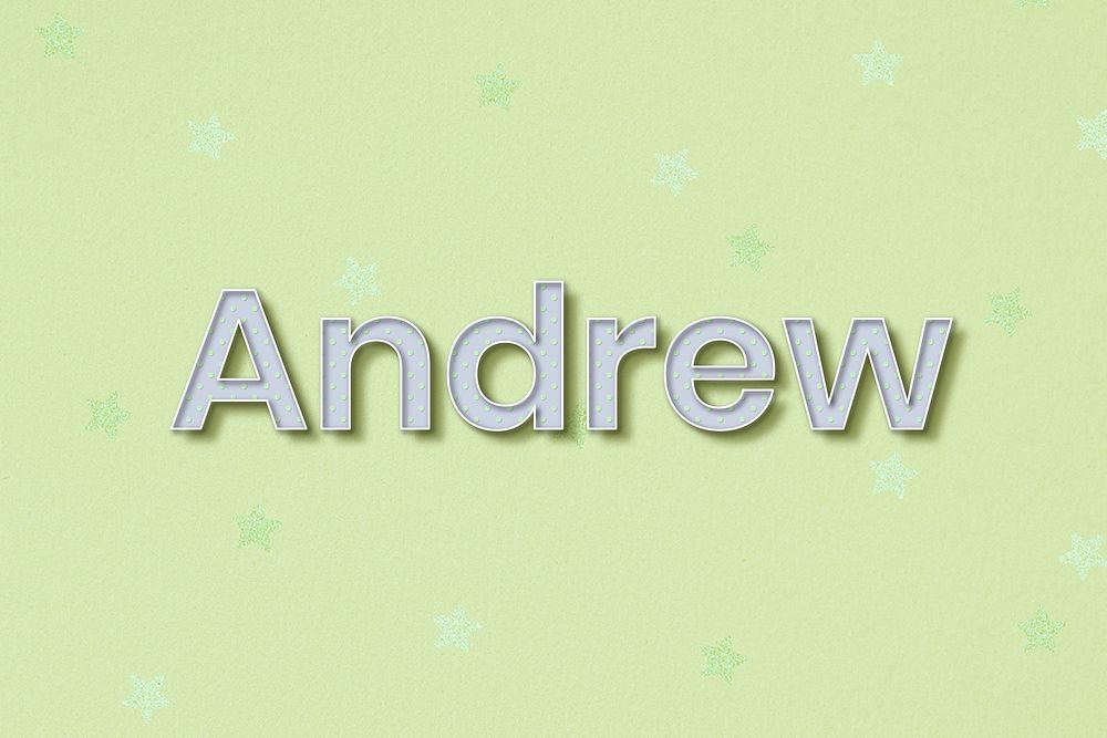 Polka dot Andrew name typography