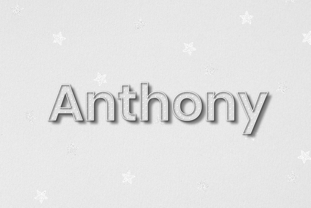 Anthony male name lettering typography