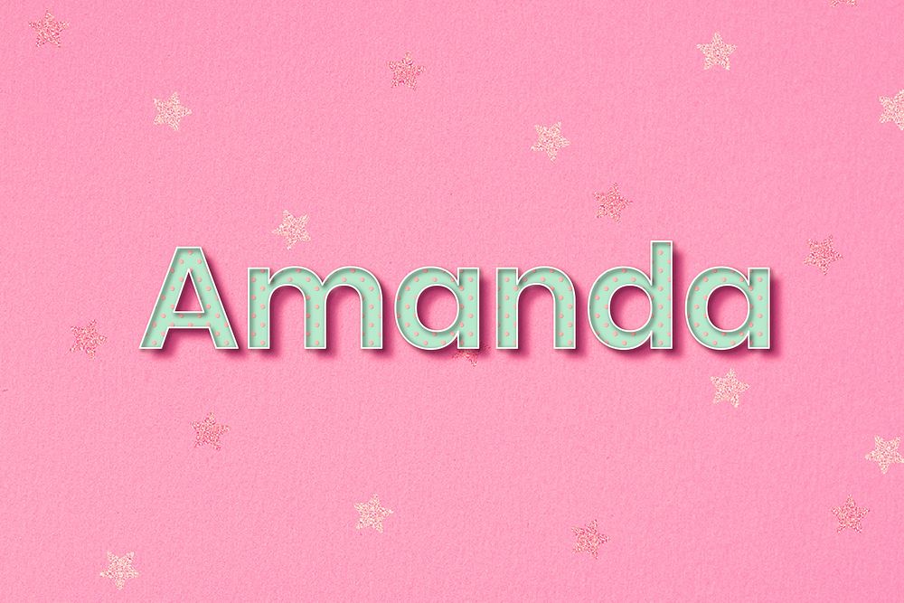 Amanda polka dot typography word