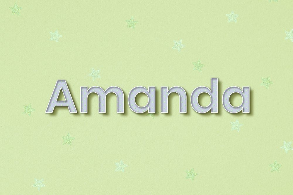 Polka dot Amanda name typography