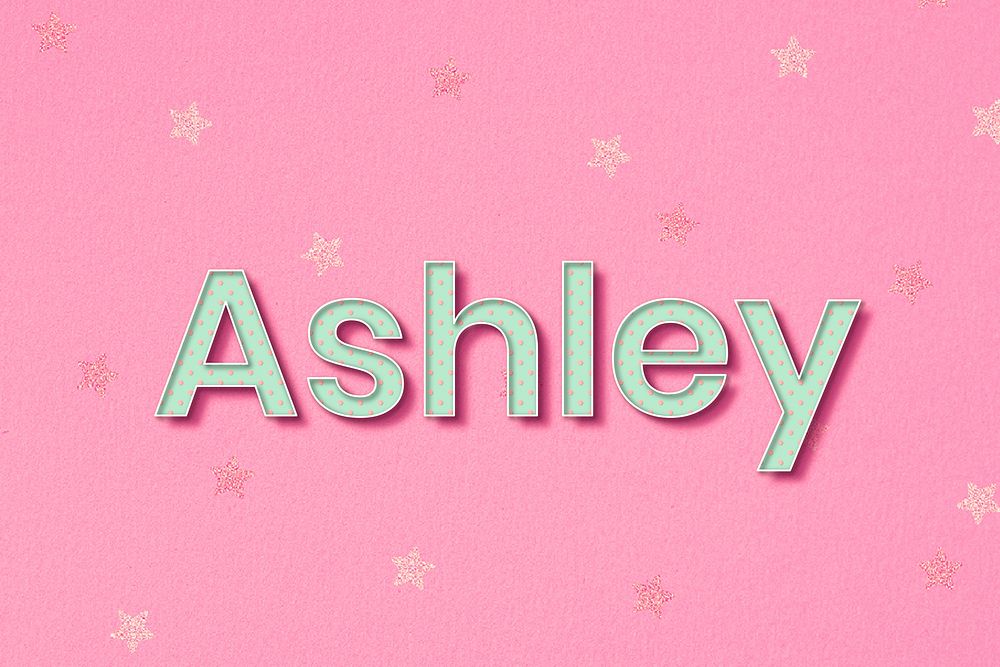 Ashley polka dot typography word | Free Photo - rawpixel
