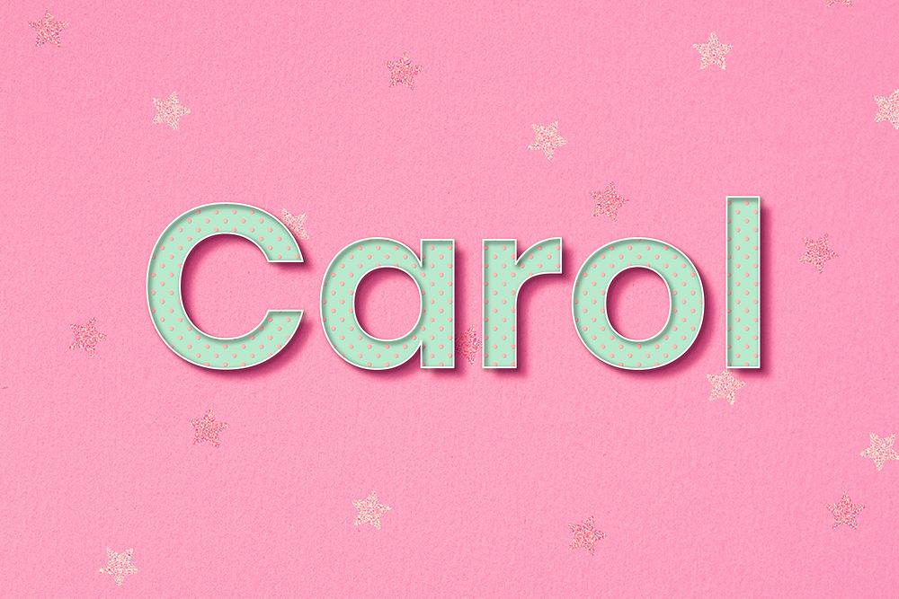 Carol polka dot typography word