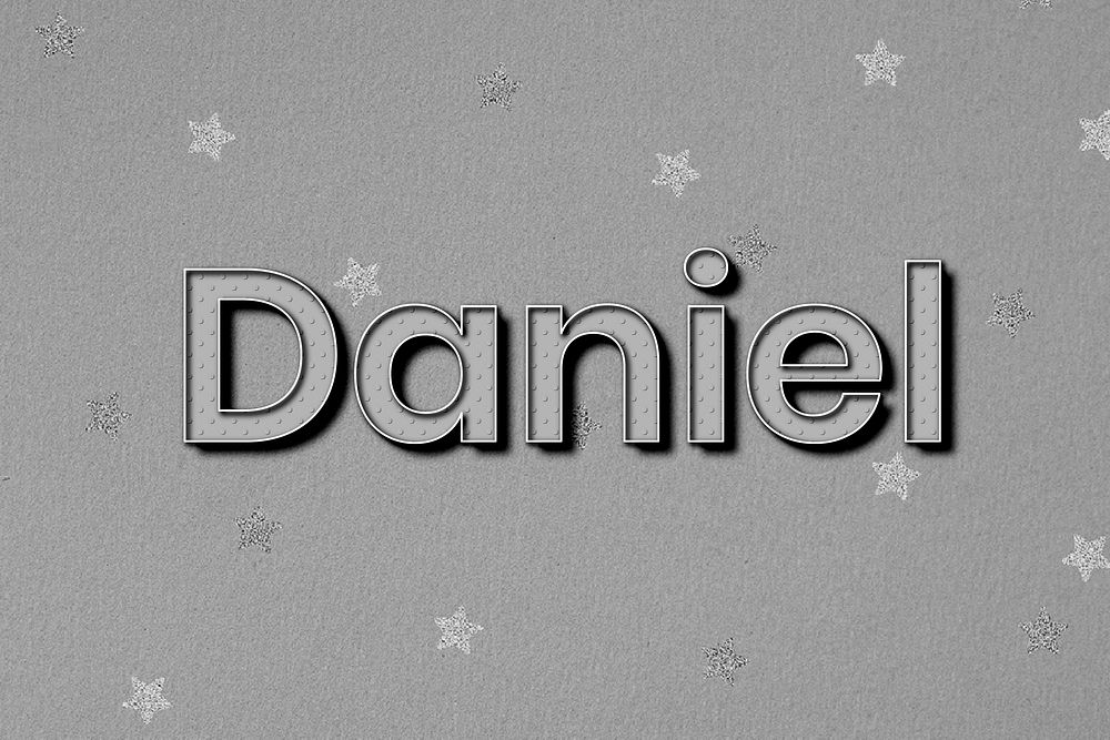 Daniel name polka dot lettering font typography