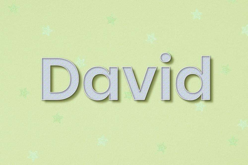 Polka dot David name typography