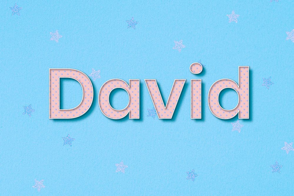 David male name typography text