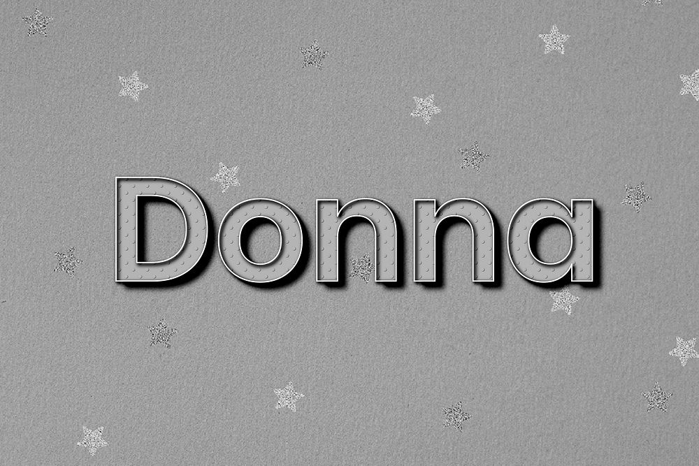 Donna name polka dot lettering font typography