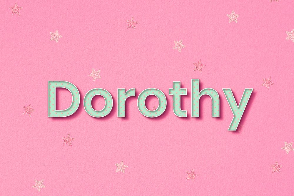 Dorothy polka dot typography word