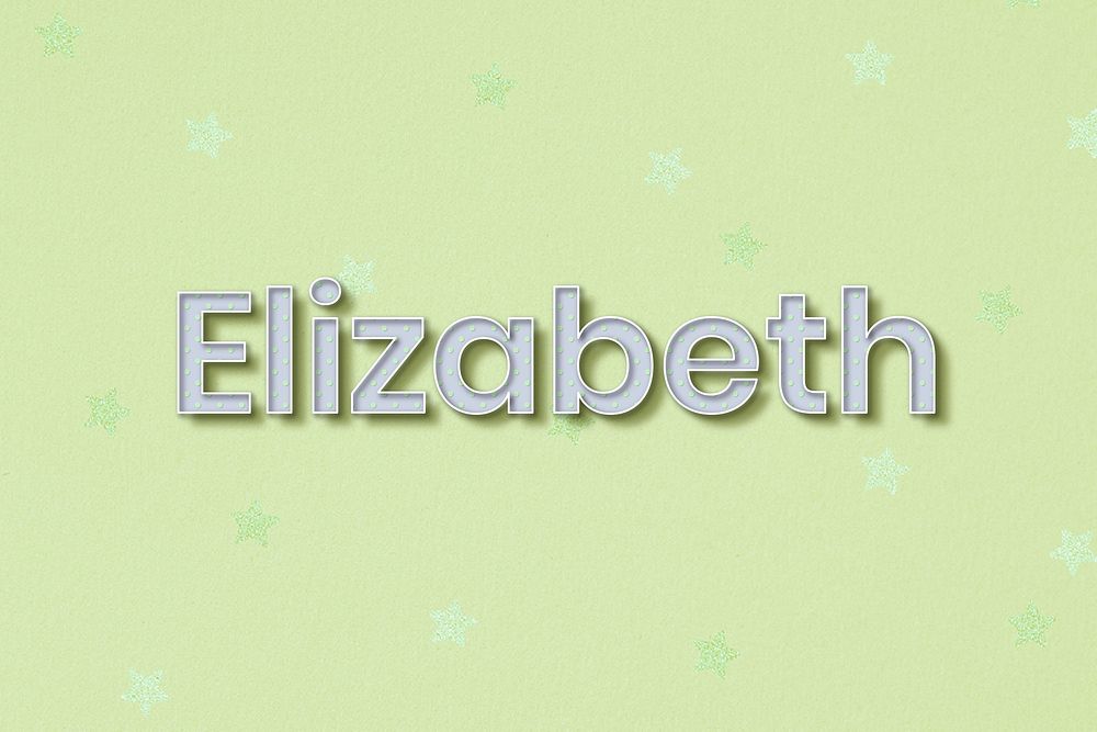 Polka dot Elizabethd name typography