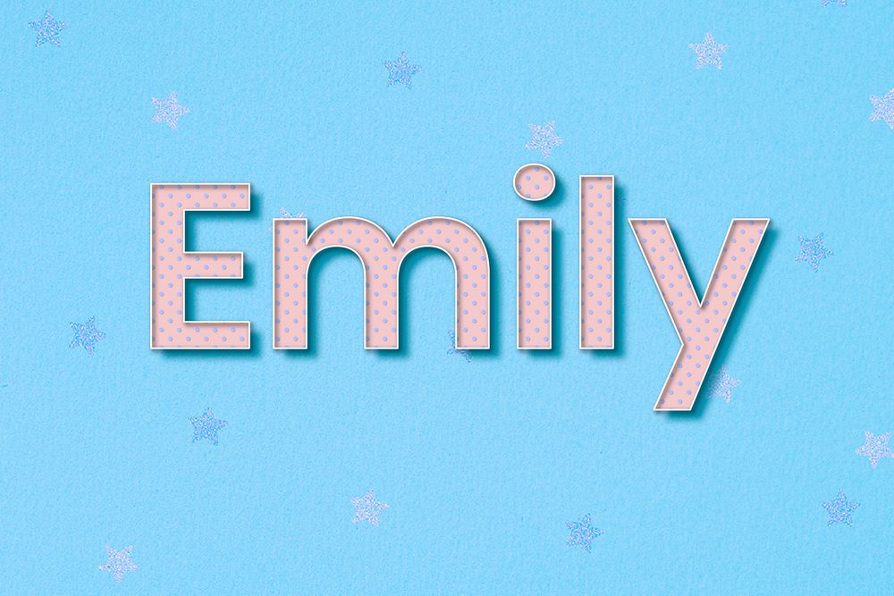 Emily female name typography text
