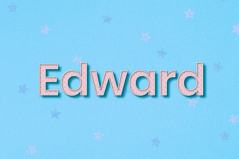 Edward male name typography text