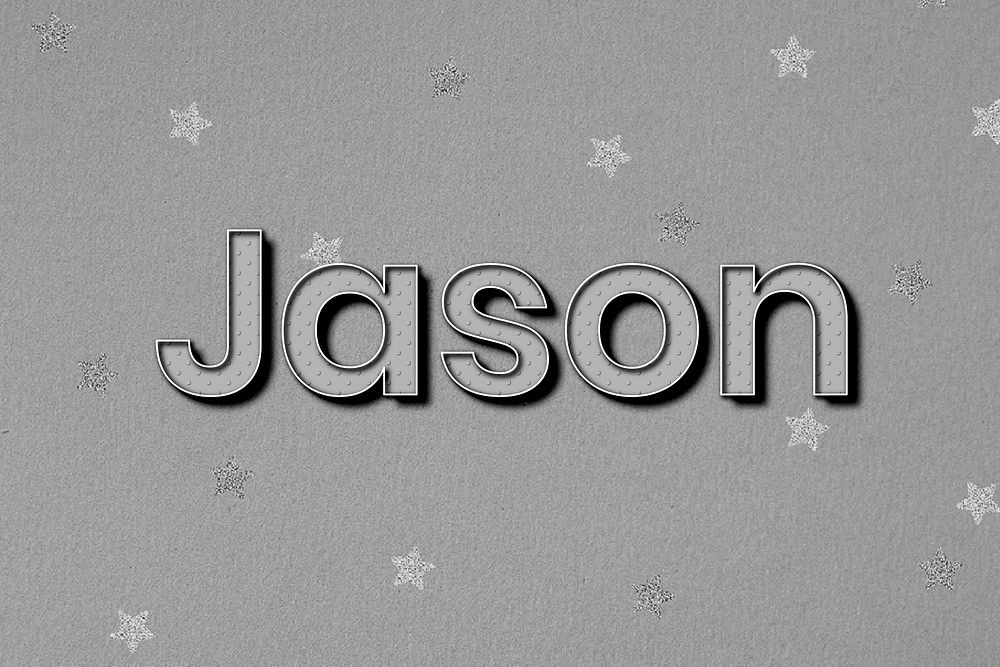 Jason name polka dot lettering font typography