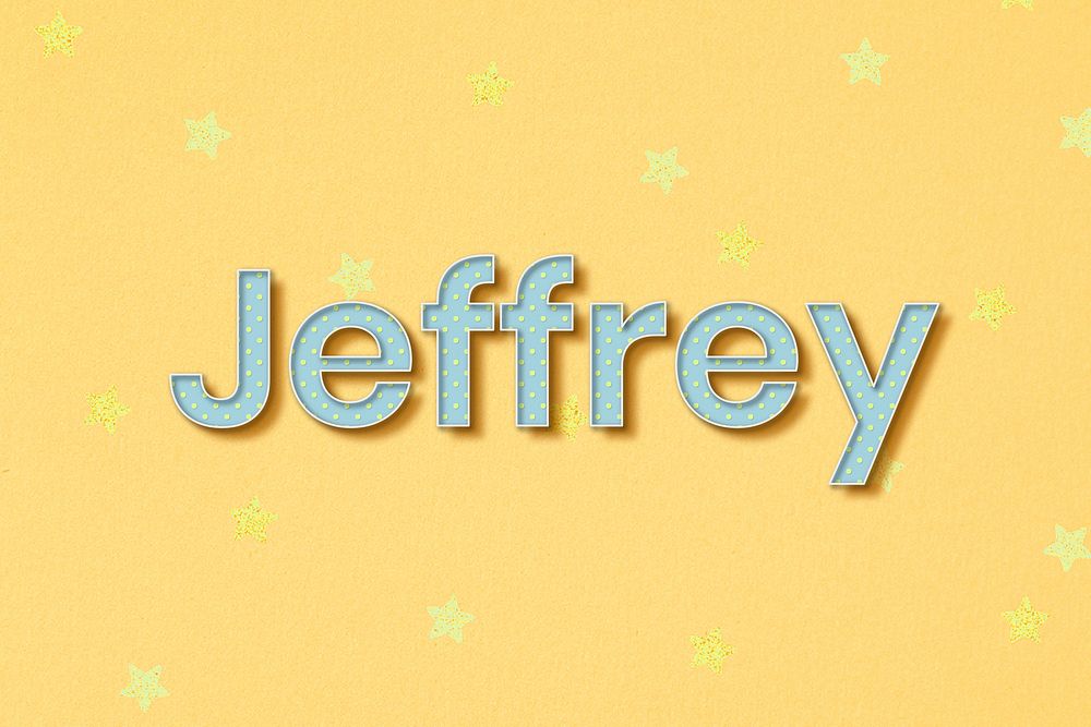 Male name Jeffrey typography word