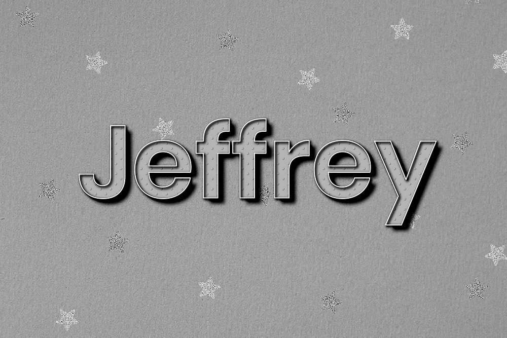 Jeffrey name polka dot lettering font typography